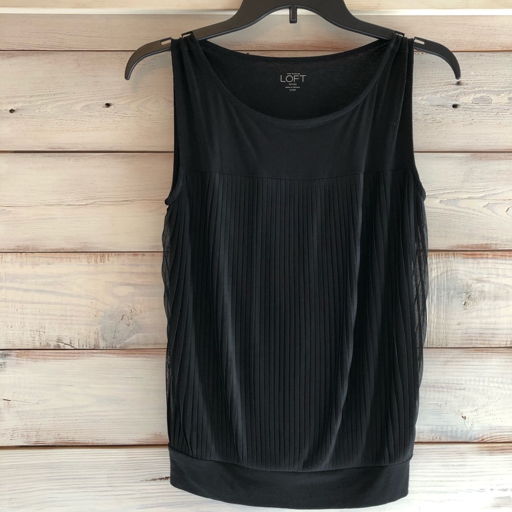 The Loft Sleeveless Black Blouse